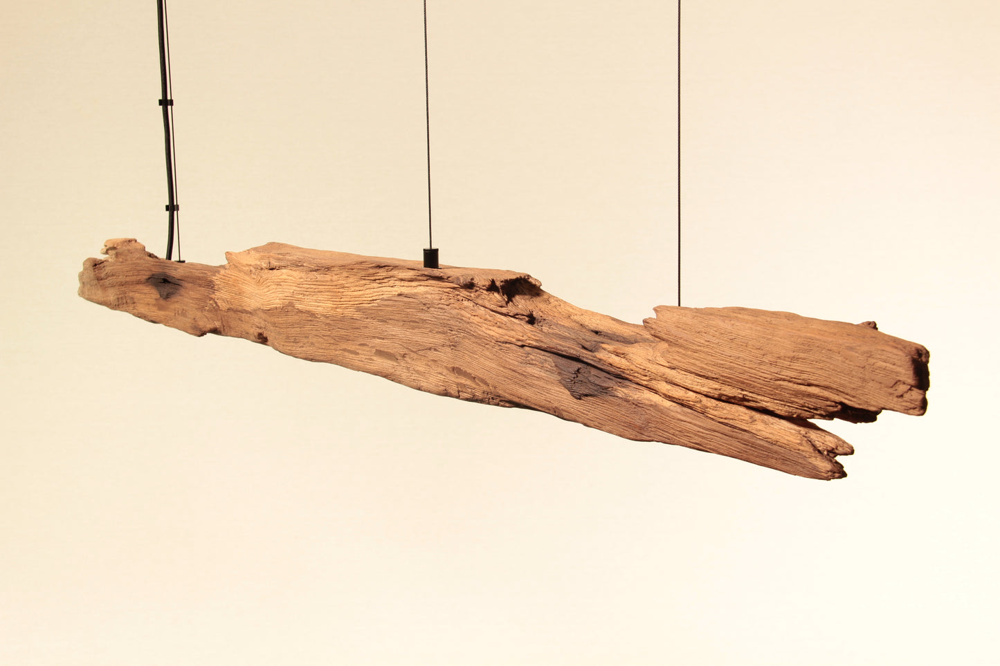 Dining table lamp - handmade unique piece - 123cm oak beam