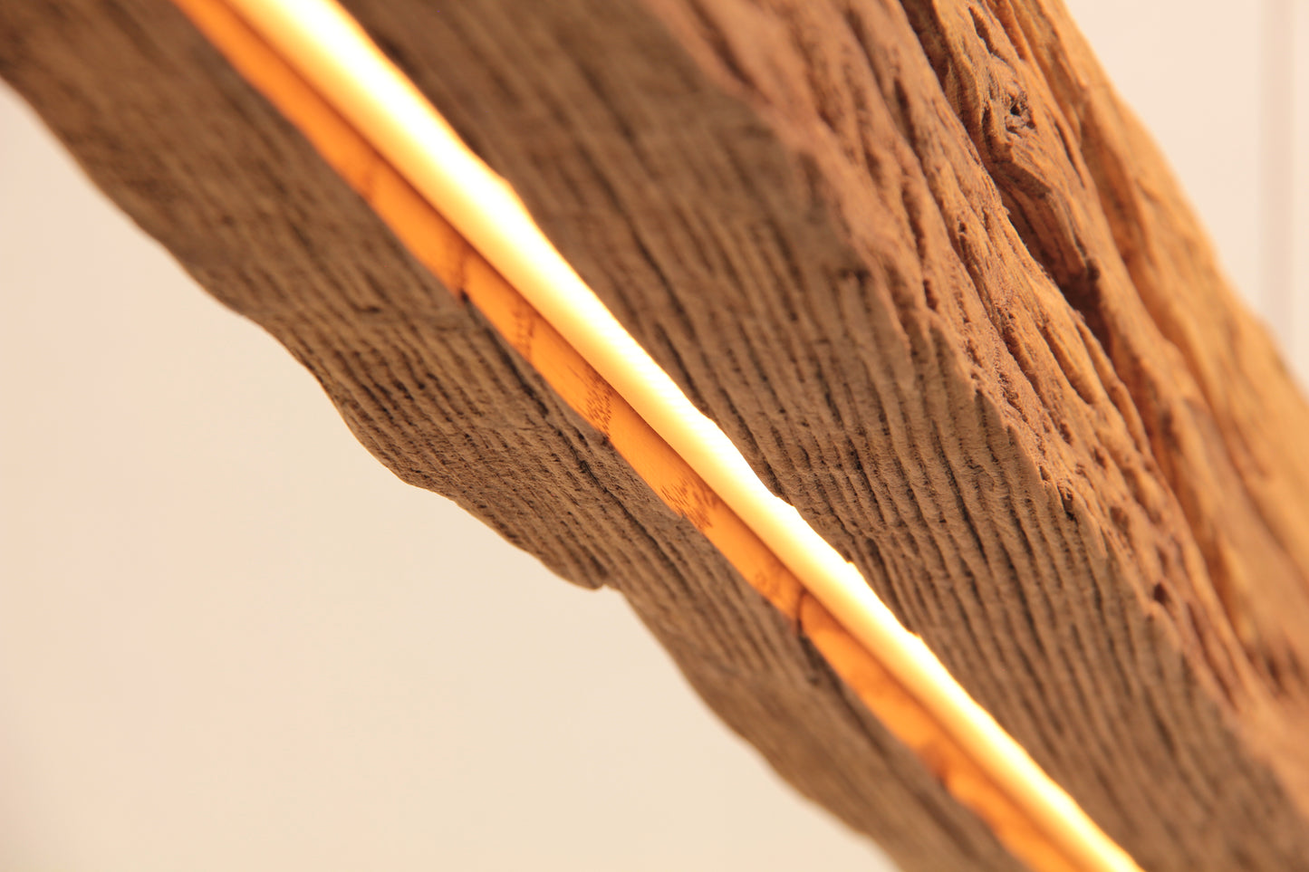 Esstischleuchte - handgefertigtes Unikat - 170cm Eichenbalken