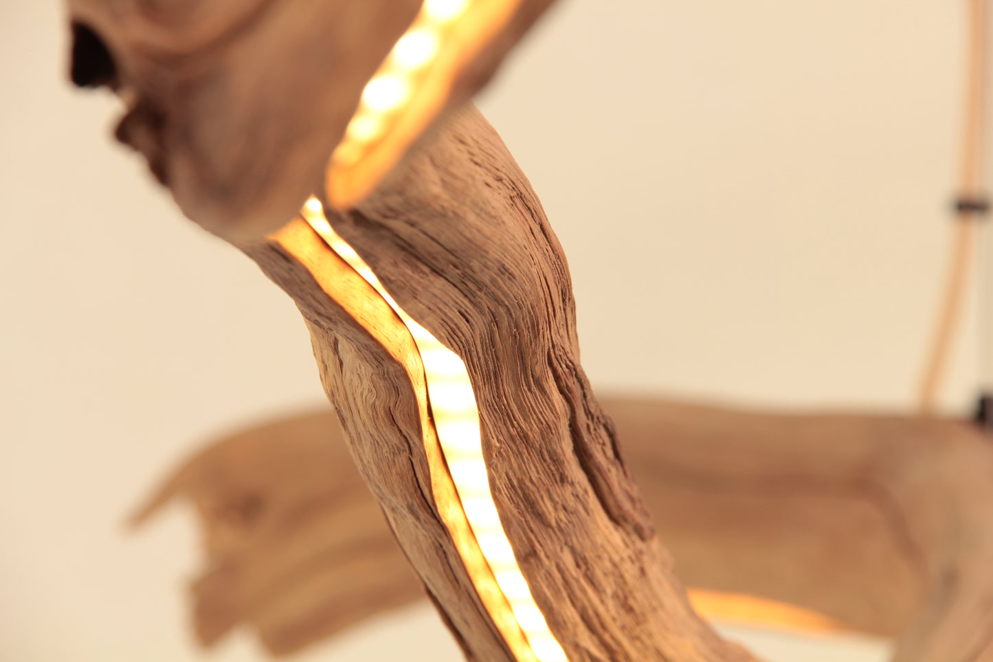 Dining table lamp - handmade unique piece - 184cm oak branch