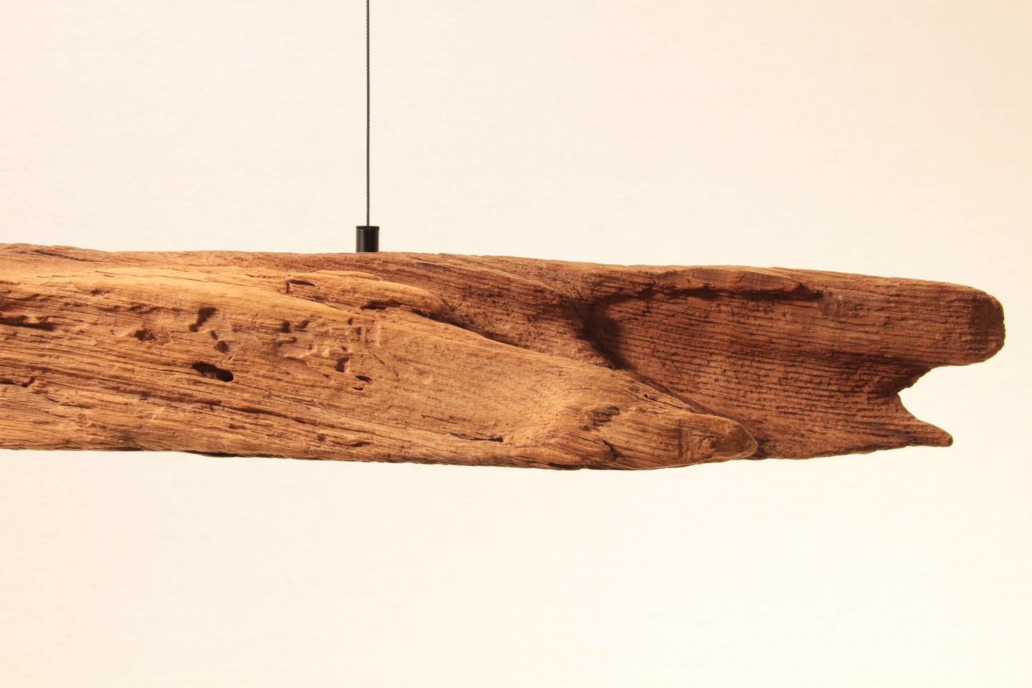 Dining table lamp - handmade unique piece - 126cm oak beam