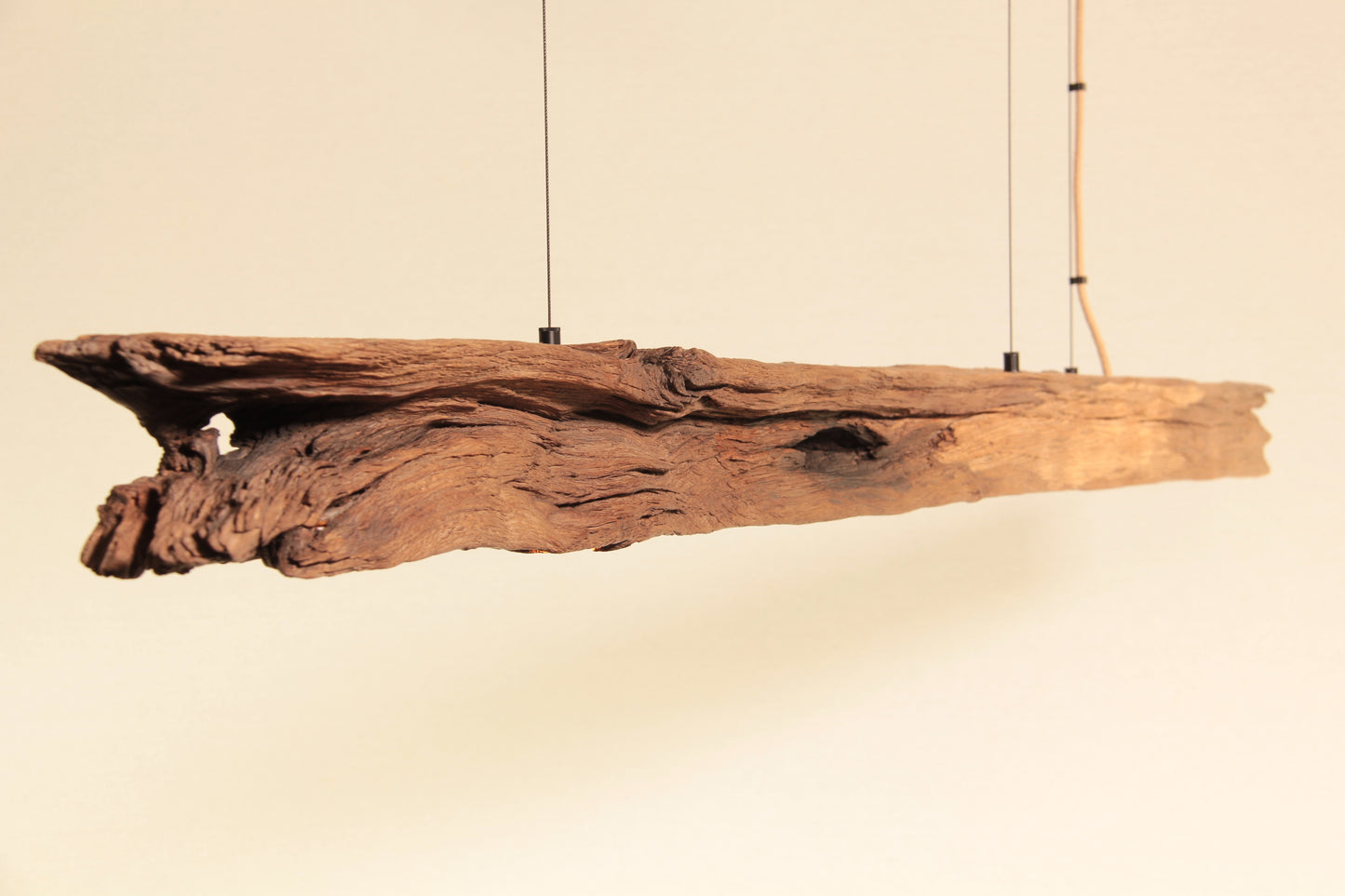 Dining table lamp - handmade unique piece - 200cm oak beam
