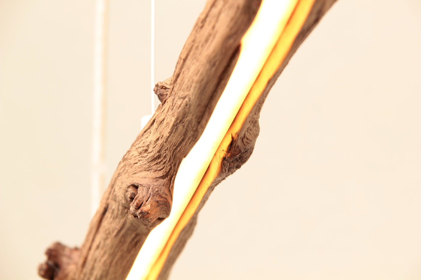 Dining table lamp - handmade unique piece - 159cm oak branch