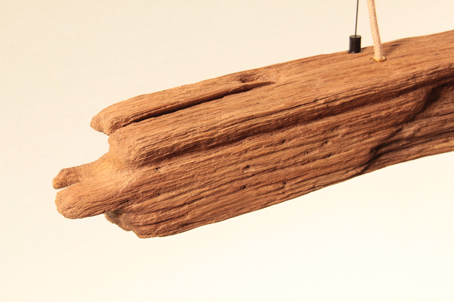 Dining table lamp - handmade unique piece - 126cm oak beam