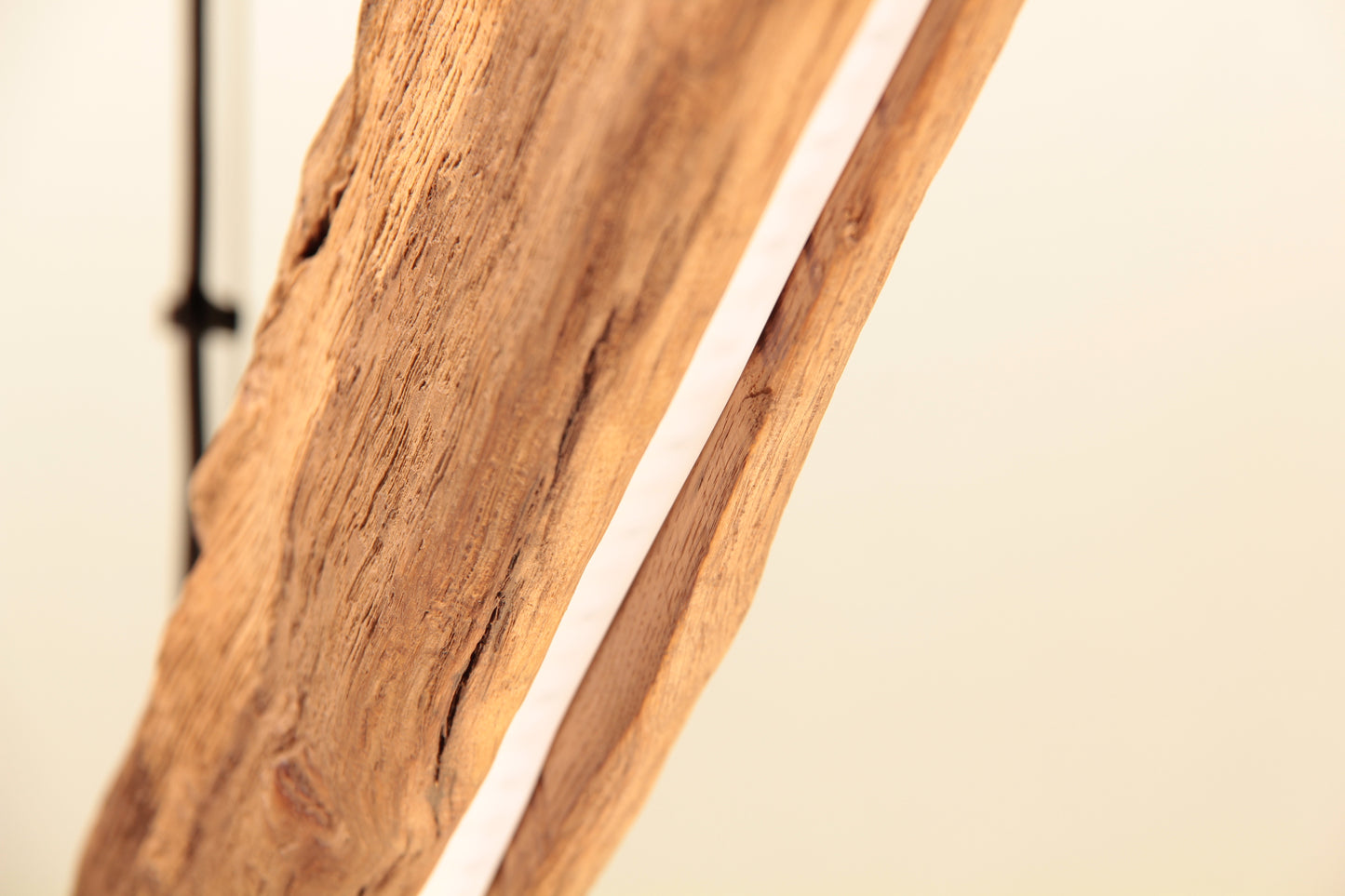 Dining table lamp - handmade unique piece - 123cm oak beam