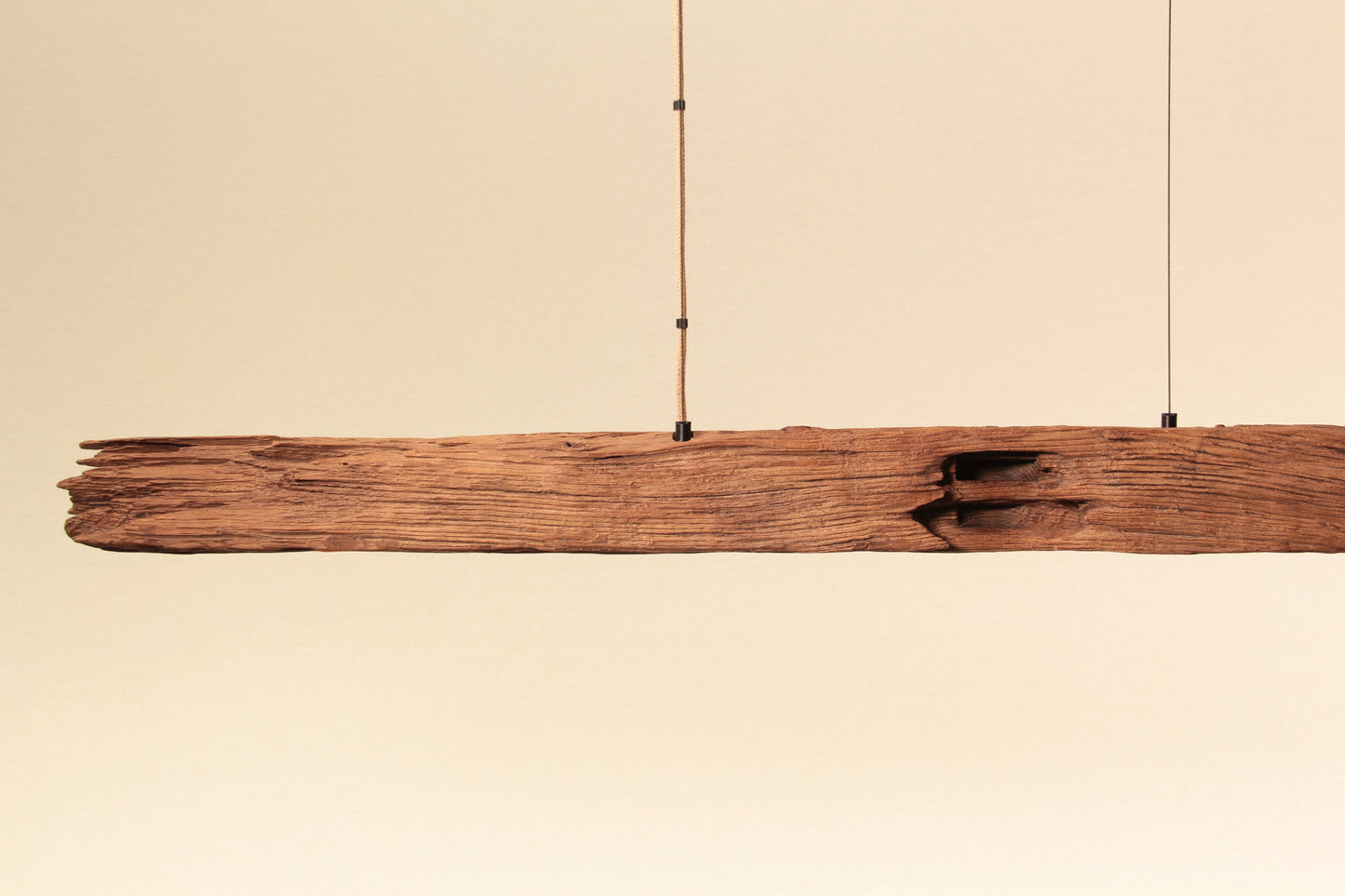 Dining table lamp - handmade unique piece - 200cm oak beam