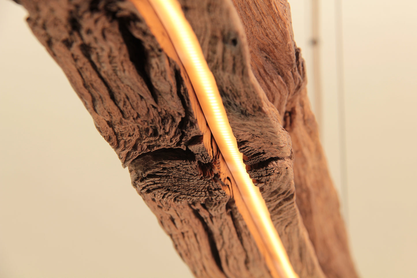 Dining table lamp - handmade unique piece - 200cm oak beam