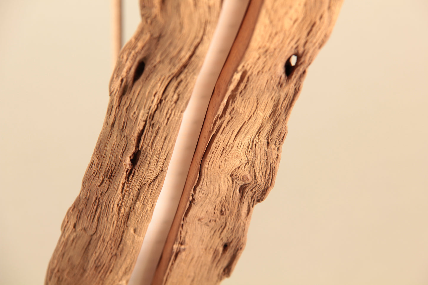 Dining table lamp - handmade unique piece - 132cm oak beam