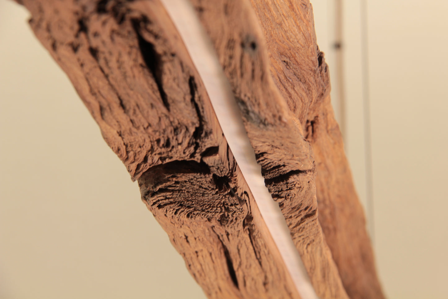 Dining table lamp - handmade unique piece - 200cm oak beam