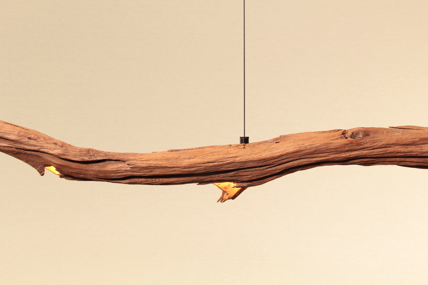 Esstischleuchte - handgefertigtes Unikat - 170cm Eichenast