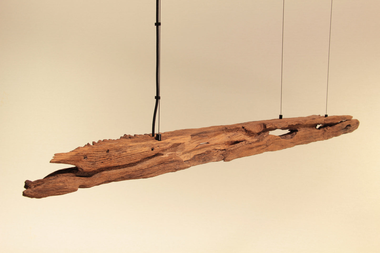 Esstischleuchte - handgefertigtes Unikat - 198cm Eichenbalken