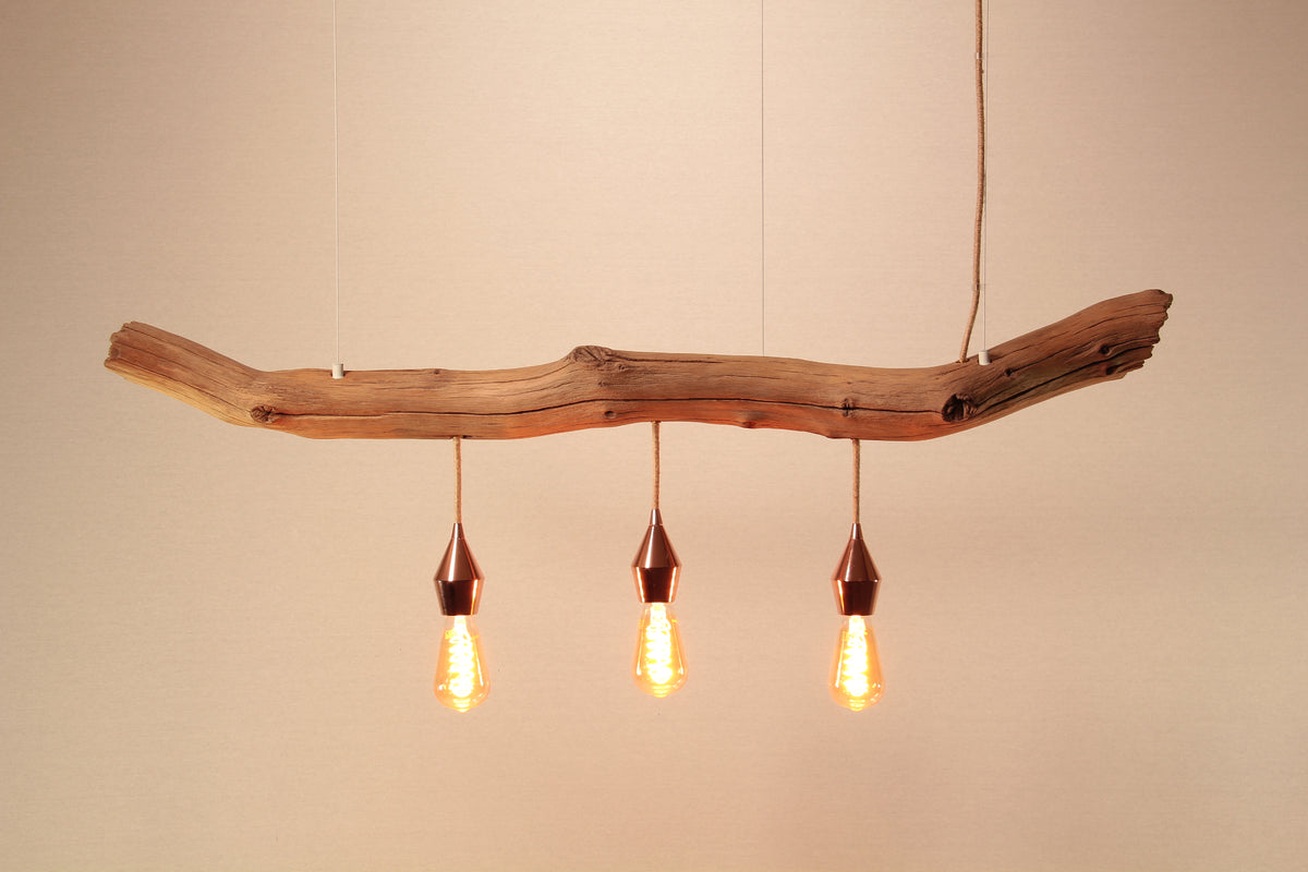 Dining table lamp / 118 cm oak branch / "The perfect complexion"