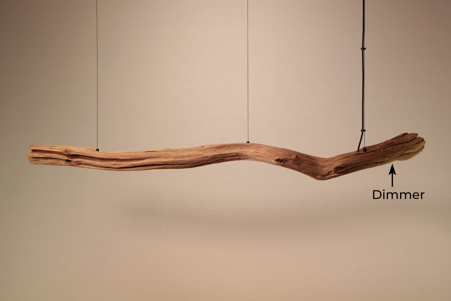 Dining table lamp / LED strip / 164 cm oak branch