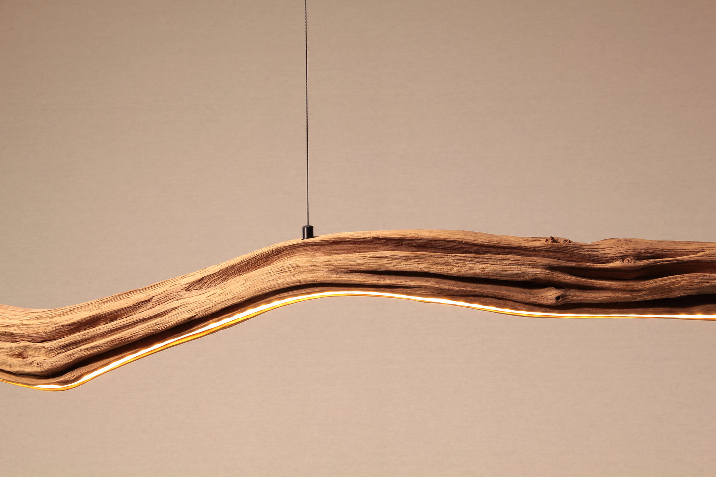 Dining table lamp / LED strip / 164 cm oak branch