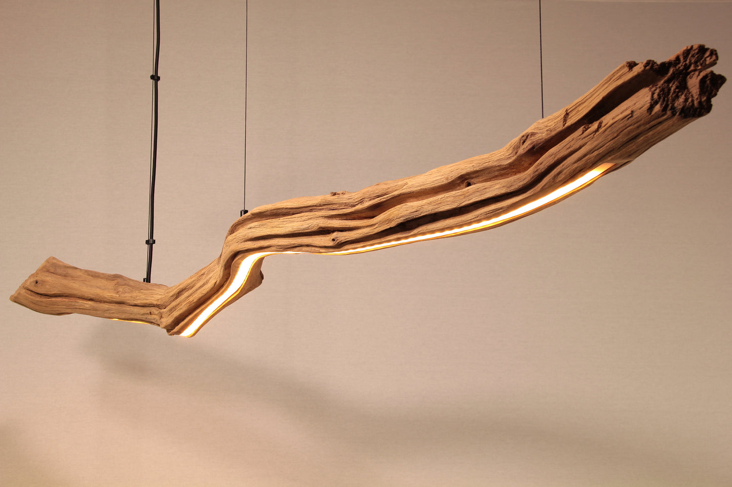 Dining table lamp / LED strip / 164 cm oak branch