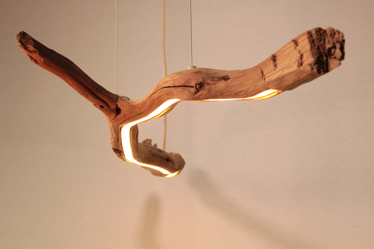 Dining table lamp / LED strip / 168 cm oak branch