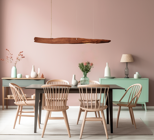 Esstischleuchte - handgefertigtes Unikat - 134cm Eichenbalken