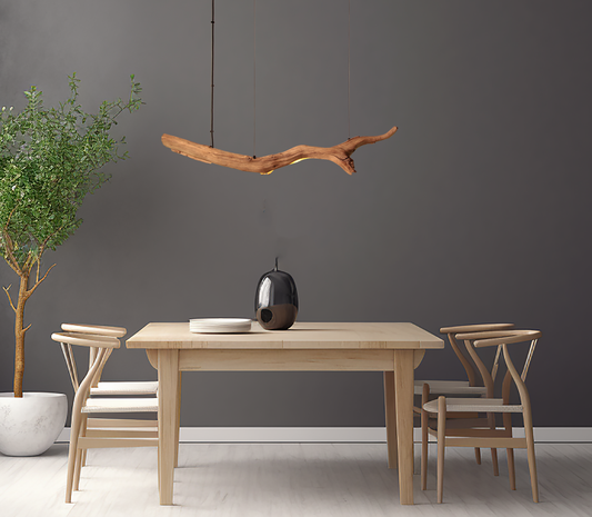 Esstischleuchte / LED Streifen / 125 cm Eichenast
