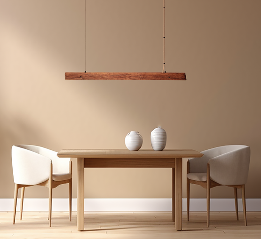 LED-Esstischleuchte - handgefertigtes Unikat - 119cm Eichenbalken 2
