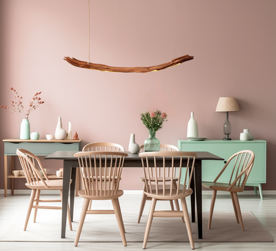 Dining Table Pendant Light - 135 cm Oak Branch - Handcrafted One-of-a-Kind