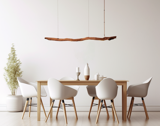 Esstischleuchte - handgefertigtes Unikat - 151cm Eichenast